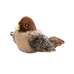 Giocattoli eco-friendly per gatti di simulazione di uccelli per animali domestici nuovo materiale plastico per Tapping elettrico con ali ispirate al passero - Product Image 1