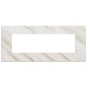 Plaque de marbre blanc Calacatta 24,8 x 14,1 x 3,9 cm pour plan de travail de cuisine - Product Image 1