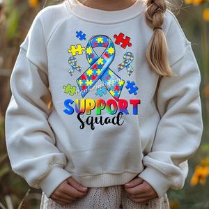 T-shirt de soutien à la sensibilisation à l'autisme avec impression par transfert thermique DTF <span class=keywords><strong>en</strong></span> gros - Product Image 2