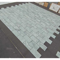 Carreaux de marbre vert clair en gros de Chine, carreaux de salle de bain ultra-minces de 1 cm, carreaux de marbre en pierre naturelle verte