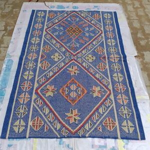 พรมทอมือขนสัตว์หรูหราแบบแฮนด์เมดสไตล์โมร็อกโกสามารถปรับขนาดได้สำหรับการออกกำลังกายที่บ้านสมัยใหม่นามธรรมที่สวยงามสำหรับห้องนั่งเล่น - Product Image 5