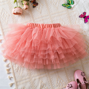 1 pièce de <span class=keywords><strong>jupe</strong></span> en <span class=keywords><strong>tulle</strong></span> pour bébé fille, couleur unie, marque privée, été, bébé, enfant en bas âge, <span class=keywords><strong>jupe</strong></span> à volants - Product Image 1