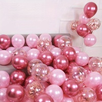 Kit d'arche de ballons en latex rose métallisé or rose à thème romantique durable de 52 pièces/ensemble, couleur personnalisée, pour la remise des diplômes, la Saint-Valentin