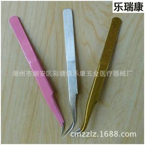 Lekang 03 Stainless Steel Precision Tweezers Curved Tip For Eyelash <b>Extension</b> <b>Nail</b> Art Pink Gold Silver Color - Product Image 1