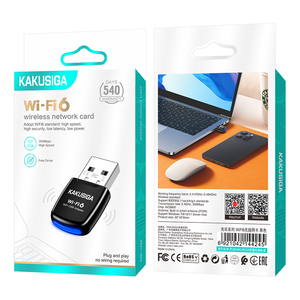 Kakusiga Wi Fi 6 USB Adapter Dual Band Wireless <b>Network</b> <b>Card</b> for PC Laptop Desktop - Product Image 5