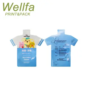 Custom Printed Sealed Plastic Laundry Liquid Refill Detergent Sachet Washing Powder Shape Packaging Bag
