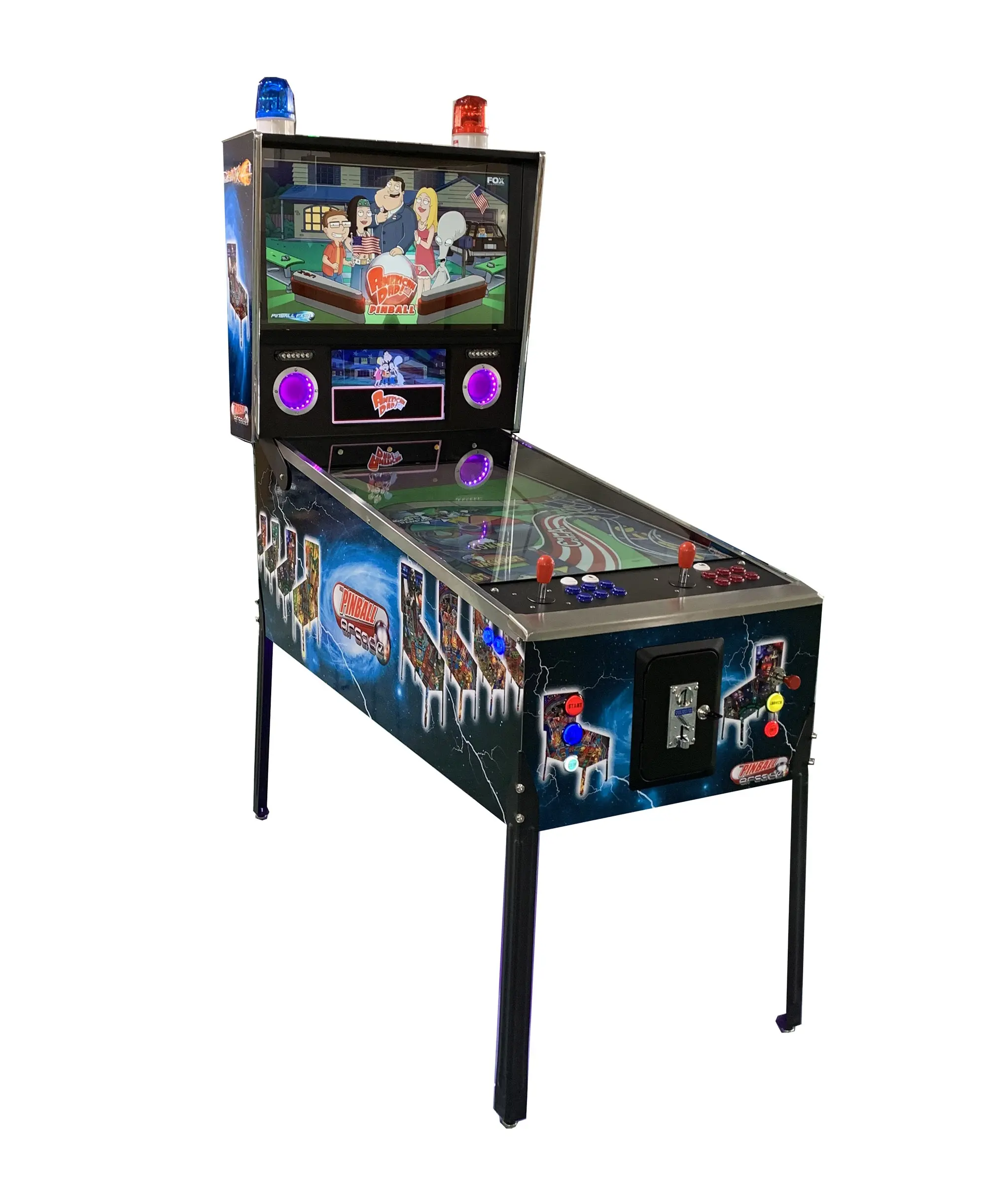 Mới Nhất Mới Pinup Popper Hệ Thống 48 Inch Màn Hình Pinball Arcade Game Máy