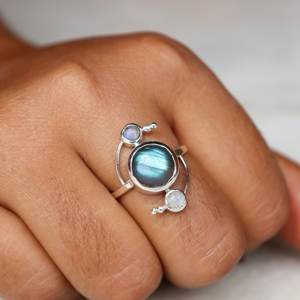 แหวนทัวร์มาลีนสีเหลืองเงิน925แบบแฮนด์เมดแนววินเทจสุดหรูสำหรับงานแต่งงานเทศกาลคริสต์มาสประดับเพชรตัดอย่างยอดเยี่ยม - Product Image 5