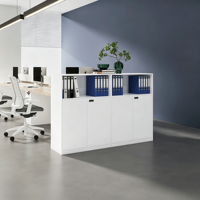 Meuble de rangement latéral en acier verrouillable à hauteur réduite, avec dessus ouvert, cloison métallique, armoire de rangement, séparateur de bureau, classeur