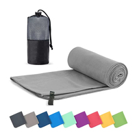 Serviette de bain en microfibre au design personnalisé Serviette de gym pour l'entraînement avec bande élastique Serviette de fitness