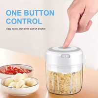 Elektrische mini-knoflookhakker Food Grade USB-opladen 250 ml draagbare multifunctionele groentesnijder voor thuiskeuken Groothandel