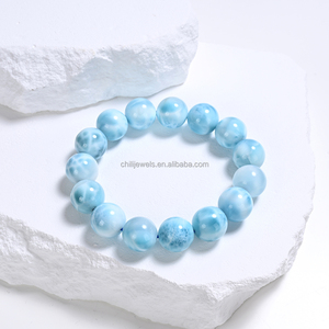 Pulseras de Moda con Cuentas de Larimar Premium Chili, Piedras Preciosas Sueltas del Mar Caribe, Varios Tamaños, MOQ Bajo - Product Image 5
