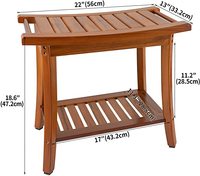 Organi sador de bano Teak Bambus Holz Dusch bank Sitz Bad Tritt hocker Set Eck dusch bank mit Ablage fach