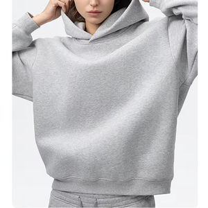 เสื้อฮู้ดดี้โอเวอร์ไซส์ผ้าฝ้ายผสมขนแกะ 350 GSM แบบกำหนดเอง มี 26 สี เสื้อผ้าสตรีทแวร์เปล่าๆ สำหรับโรงงาน แบรนด์ส่วนตัว ขายส่ง เสื้อฮู้ดดี้ผู้ชาย - Product Image 3