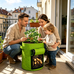 Sacs de <span class=keywords><strong>plantation</strong></span> en tissu non tissé pour la culture de légumes, fleurs, arbres, sacs de <span class=keywords><strong>plantation</strong></span> de pommes de terre, sacs de culture pour <span class=keywords><strong>balcon</strong></span>, sacs de <span class=keywords><strong>plantation</strong></span> pour plantes vertes - Product Image 1