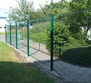 Устойчивое использование V-Fold 3D ПВХ покрытием сварной проволочной сетки забор стальные садовые ворота забор для сельского хозяйства с низким уровнем обслуживания