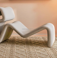 Fauteuil inclinable de luxe pour salon, nouveau design, cadre en fibre de verre, tissu, fauteuil inclinable pour villa, hôtel, bureau, chambre à coucher