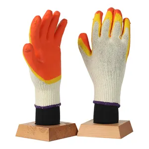 Groothandel Gladde Latex Gecoate Katoenen Werkhandschoenen Natuurlijke Rubber Coated Hand Handschoenen Katoenen Voering