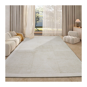 Tappeti per pavimenti lavabili con strisce di Design astratto <span class=keywords><strong>Beige</strong></span> <span class=keywords><strong>e</strong></span> <span class=keywords><strong>grigio</strong></span> tappeti per soggiorno con Area pieghevole - Product Image 1