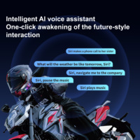 Casque de moto pour interphone, batterie 1000 mAh, 30 heures d'autonomie, suppression du bruit, étanche IP67, liaison double appareil, fonction groupe