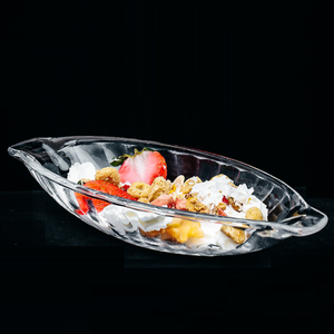 Al por mayor de vidrio grueso Banana Boat plato de postre plato de ensalada - Product Image 2