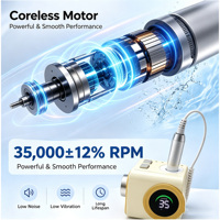 IBelieve Nouvelle Conception Professionnelle de Bureau 35000RPM Ponceuse à Ongles Électrique Puissante Personnalisée Rechargeable Vente en Gros