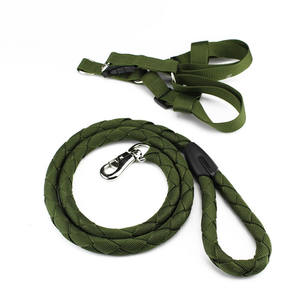 8 colori 1.5M catena per cani in Nylon intrecciato 3 in 1 corda rotonda in Nylon guinzaglio per cani 3 pz collare per animali domestici imbracatura e guinzagli - Product Image 4