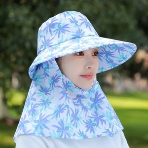 <b>Leaf</b> Tea Picking Hat Bucket Hat Sun Protection Face Cover Outdoor Summer Hat Breathable Cotton Women's Hat - Product Image 3