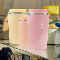 Mug Kopi Stainless Steel Terisolasi dengan Tutup, Tampilan Suhu, Logo Kustom Grosir untuk Mobil dan Kantor