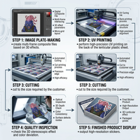 Autocollants 3D lenticulaires personnalisés étanches à effet de mouvement DBZ Vegeta Trunks, imprimés UV sur matériau PET pour voiture