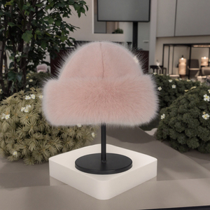 Bestella Thương hiệu bán buôn cao Số lượng phụ nữ rắn màu thời trang dày ấm mùa đông sang trọng Faux lông xô hat cho sử dụng hàng ngày - Product Image 1