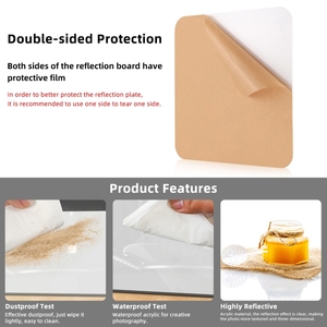 China Manufacturer PULUZ 29cm Photography Acrylic Reflective Display Table <strong>Background</strong> Board - Product Image 4