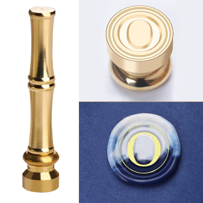 Single-stamp letter O (mini copper head bamboo joint handle)