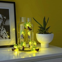 Guirlande lumineuse extérieure personnalisable étanche en forme de cocotier 8,5 pieds pour 10 ampoules IP44 blanc chaud pour fêtes tropicales sur la plage et anniversaires