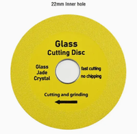Disque de coupe diamanté brasé de 110 mm pour verre, jade, cristal, bouteilles de vin – Lame de meulage et de coupe pour meuleuse d'angle