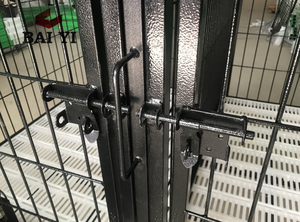 Penjualan Terbaik kandang anjing baja besar tahan lama bersirkulasi rumah logam luar ruangan dengan desain Solid dan nampan plastik - Product Image 5