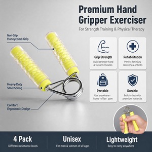 A type spring hand grip with transparent cover for hand strength rehabilitation training suitable for sports use - Product Image 6