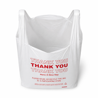 Sacs de courses en HDPE personnalisés imprimés, imperméables, pour T-shirts, vente en gros, blancs, pour supermarchés, magasins de détail, sacs à emporter