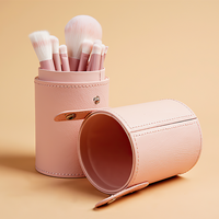 Ensemble de pinceaux de maquillage professionnels 12 pièces, doux, vegan, pinceaux plats, anticernes, fond de teint, blush, fard à paupières, estompeurs, format voyage, pour le visage