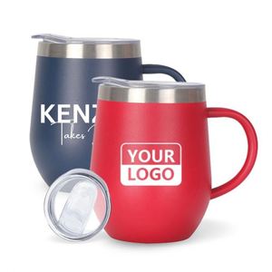 แก้วไวน์สแตนเลสเก็บความร้อนความเย็น ขนาด 12 ออนซ์ ลายโลโก้ตามสั่ง พร้อมฝาปิด - Product Image 6