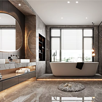 Servicio de Diseño de Baños de Lujo, Diseño Profesional de Baños, Decoración Integral con Renderizado 3D y Suministro de Materiales