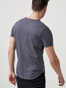 Camiseta de Manga Corta con Cuello Redondo para Hombre, Ajustada, de Poliéster/Algodón Grueso, con Serigrafía Personalizada con Logotipo Frontal - Product Image 5