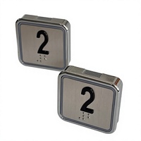 Bouton d'ascenseur Cop Lop, bouton poussoir d'ascenseur, bouton carré de 32 mm