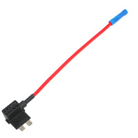 Fil de 16 AWG de 150 mm de longueur, adaptateur de circuit automobile ACU avec fusible moyen de 3A, 5A, 10A, 15A pour voiture