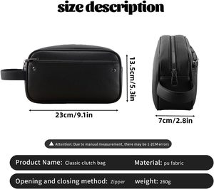 Sac à main pour homme de style japonais vintage haut de gamme personnalisé, en cuir PU souple, grande capacité, à porter à la main - Product Image 5
