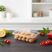 Boîtes d'emballage personnalisées de haute qualité en plastique transparent à charnières pour biscuits, pain, desserts, gâteaux, pâtisseries, à emporter, boîte blister