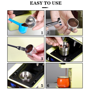 1Pod 1Tamper Set Capsule en acier inoxydable réutilisable avec Tamper Fit For <span class=keywords><strong>ILLY</strong></span> Coffee Maker Refillable Coffee Filter Kit - Product Image 5