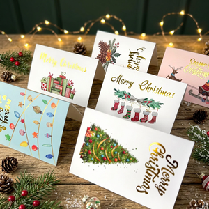 Tarjetas de Agradecimiento con Impresión Personalizada, Papel de Lujo con Lámina Dorada, Laminación de Película, Tarjetas de Felicitación de Cumpleaños de Lujo para Pequeñas Empresas - Product Image 3