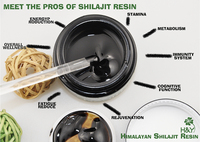 Service personnalisé de haute qualité shilajit naturel pur acide fulvique cuillère shilajit