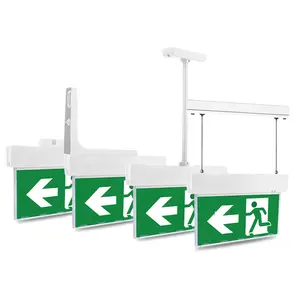 Comfortable Bright Light Effect IP20 wall mounted emergency exit sign box with LED Fluorescent lamp